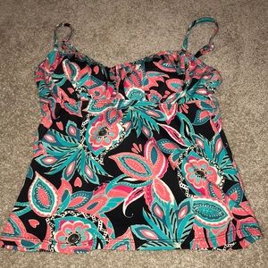 Women's Multicolor Tankini Top